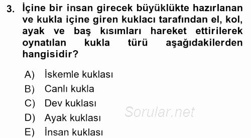 Halk Edebiyatına Giriş 2 2017 - 2018 Ara Sınavı 3.Soru