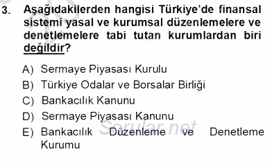 Finansal Ekonomi 2012 - 2013 Ara Sınavı 3.Soru