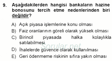 Finansal Ekonomi 2012 - 2013 Ara Sınavı 9.Soru