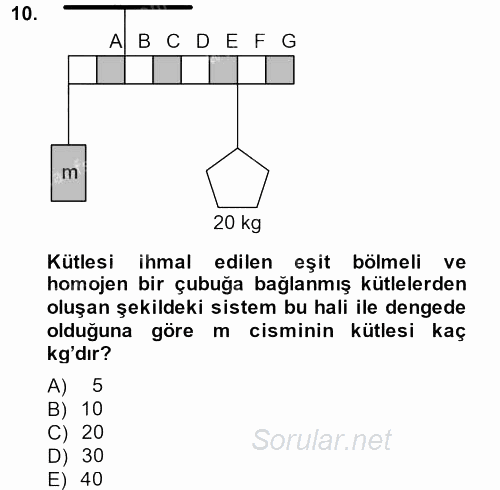 Teknolojinin Bilimsel İlkeleri 1 2013 - 2014 Tek Ders Sınavı 10.Soru