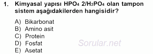 Veteriner Laboratuvar Teknikleri ve Prensipleri 2013 - 2014 Dönem Sonu Sınavı 1.Soru