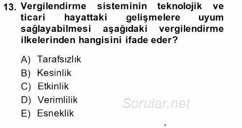 Elektronik Ticaret 2014 - 2015 Dönem Sonu Sınavı 13.Soru