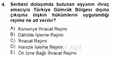 Dış Ticaret İşlemlerinin Muhasebeleştirilmesi 2014 - 2015 Ara Sınavı 4.Soru