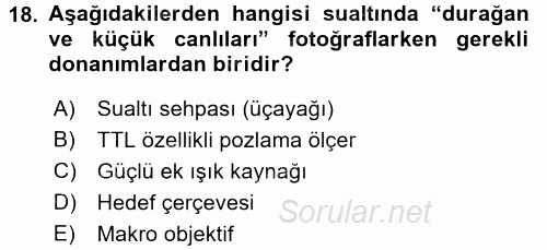 Fotoğrafın Kullanım Alanları 2016 - 2017 Ara Sınavı 18.Soru