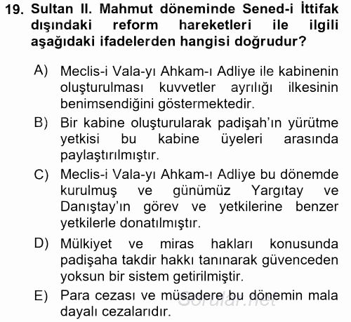 Temel İnsan Hakları Bilgisi 2 2017 - 2018 Ara Sınavı 19.Soru