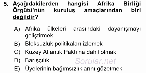 Temel İnsan Hakları Bilgisi 2 2017 - 2018 Ara Sınavı 5.Soru