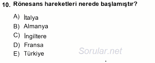 Medya Siyaset Kültür 2014 - 2015 Ara Sınavı 10.Soru