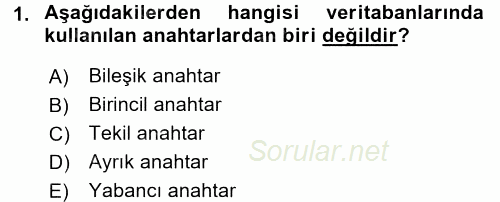 Konumsal Veritabanı 1 2017 - 2018 Dönem Sonu Sınavı 1.Soru
