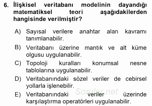 Konumsal Veritabanı 1 2017 - 2018 Dönem Sonu Sınavı 6.Soru