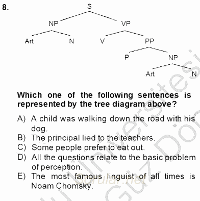 Dilbilim 1 2013 - 2014 Dönem Sonu Sınavı 8.Soru