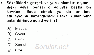 Mesleki Yazışmalar 2015 - 2016 Dönem Sonu Sınavı 1.Soru