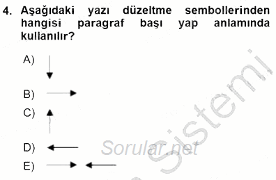 Mesleki Yazışmalar 2015 - 2016 Dönem Sonu Sınavı 4.Soru