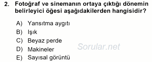 Görsel Estetik 2015 - 2016 Ara Sınavı 2.Soru