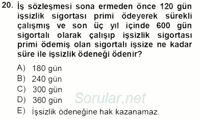 Medyada Çalışma Hayatı 2013 - 2014 Tek Ders Sınavı 20.Soru