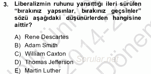 Medya ve Etik 2014 - 2015 Dönem Sonu Sınavı 3.Soru