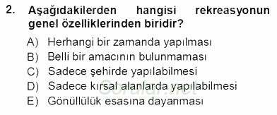Turizm Coğrafyası 2012 - 2013 Ara Sınavı 2.Soru