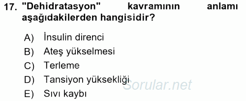 Mutfak Hizmetleri Yönetimi 2016 - 2017 Dönem Sonu Sınavı 17.Soru