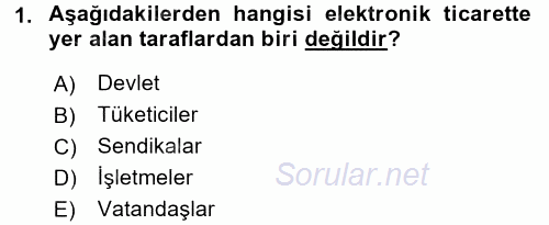 Yeni Teknolojiler ve Çalışma Hayatı 2016 - 2017 Dönem Sonu Sınavı 1.Soru