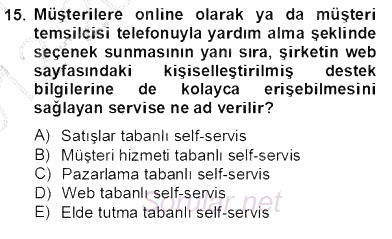 Gayrimenkul Yönetiminde Mesleki Etik 2012 - 2013 Dönem Sonu Sınavı 15.Soru