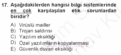 Gayrimenkul Yönetiminde Mesleki Etik 2012 - 2013 Dönem Sonu Sınavı 17.Soru