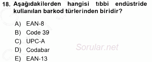 Uluslararası Lojistik 2015 - 2016 Dönem Sonu Sınavı 18.Soru