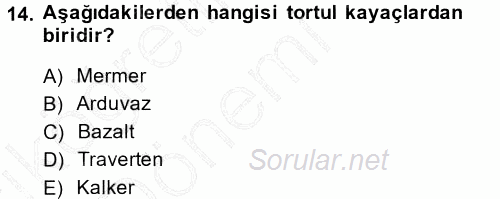 Okulöncesinde Fen Eğitimi 2014 - 2015 Ara Sınavı 14.Soru