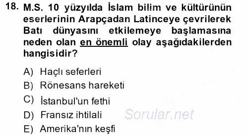 Okulöncesinde Fen Eğitimi 2014 - 2015 Ara Sınavı 18.Soru