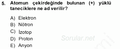 Okulöncesinde Fen Eğitimi 2014 - 2015 Ara Sınavı 5.Soru