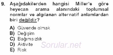 Kriminoloji 2012 - 2013 Tek Ders Sınavı 9.Soru