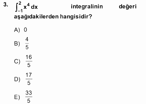 Matematik 2 2013 - 2014 Ara Sınavı 3.Soru