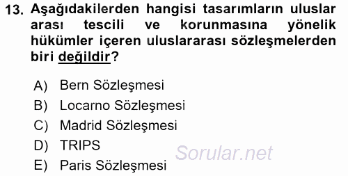 Yenilik Yönetimi 2017 - 2018 Dönem Sonu Sınavı 13.Soru