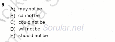 Pedagojik Gramer 1 2013 - 2014 Ara Sınavı 9.Soru