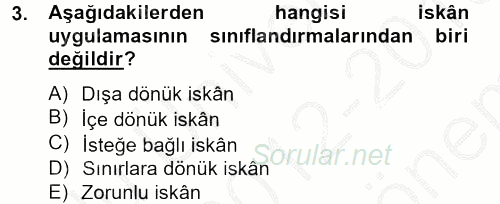 Osmanlı´da İskan ve Göç 2012 - 2013 Dönem Sonu Sınavı 3.Soru