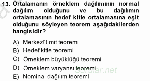 Uluslararası İlişkilerde Araştırma Yöntemleri 2014 - 2015 Ara Sınavı 13.Soru