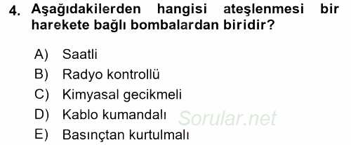 Özel Güvenlik Hizmetlerinde Güvenlik Önlemleri 2016 - 2017 Dönem Sonu Sınavı 4.Soru