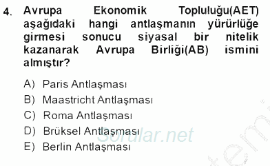 Şehircilik 2013 - 2014 Dönem Sonu Sınavı 4.Soru