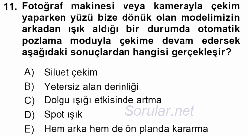 Videonun Kullanım Alanları 2016 - 2017 Dönem Sonu Sınavı 11.Soru