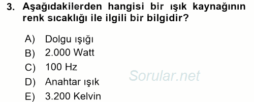 Videonun Kullanım Alanları 2016 - 2017 Dönem Sonu Sınavı 3.Soru