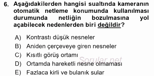 Videonun Kullanım Alanları 2016 - 2017 Dönem Sonu Sınavı 6.Soru