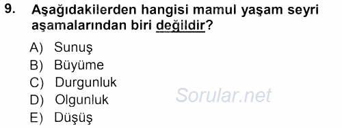 Lojistik Maliyetleri ve Raporlama 1 2012 - 2013 Ara Sınavı 9.Soru