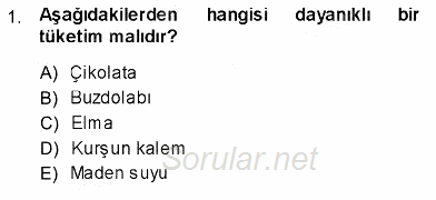İktisada Giriş 1 2013 - 2014 Ara Sınavı 1.Soru