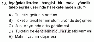 İktisada Giriş 1 2013 - 2014 Ara Sınavı 10.Soru
