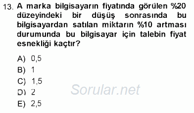İktisada Giriş 1 2013 - 2014 Ara Sınavı 13.Soru