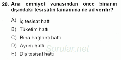 Geleneksel Enerji Kaynakları 2014 - 2015 Dönem Sonu Sınavı 20.Soru