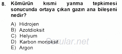 Geleneksel Enerji Kaynakları 2014 - 2015 Dönem Sonu Sınavı 8.Soru