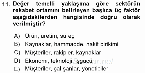 Hizmet Tasarımı 2015 - 2016 Dönem Sonu Sınavı 11.Soru