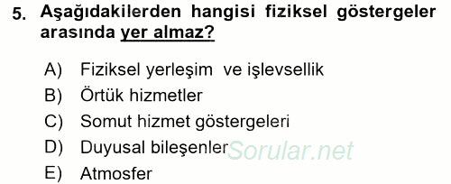 Hizmet Tasarımı 2015 - 2016 Dönem Sonu Sınavı 5.Soru