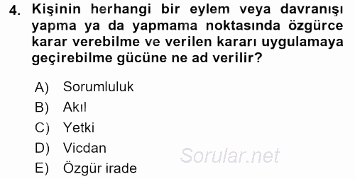 İşletmelerde Sosyal Sorumluluk Ve Etik 2016 - 2017 3 Ders Sınavı 4.Soru