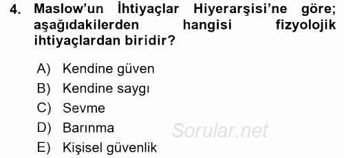 Pazarlama Yönetimi 2015 - 2016 Ara Sınavı 4.Soru