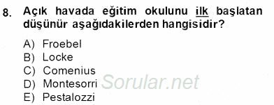 Çocukta Oyun Gelişimi 2014 - 2015 Ara Sınavı 8.Soru